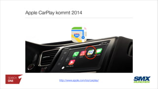 Apple CarPlay kommt 2014
http://www.apple.com/ios/carplay/
 