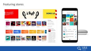 Le « SEO » podcasts
➡️ Maximisation des écoutes via le moteur interne des stores
➡️ Très bon référencement des fiches Appl...