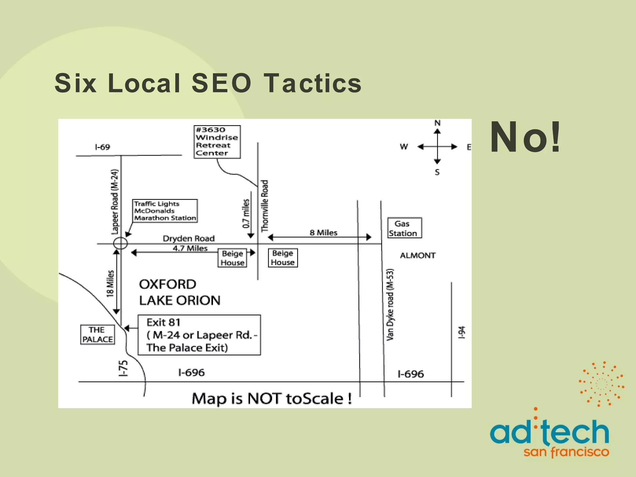 Six Local SEO Tactics No! 