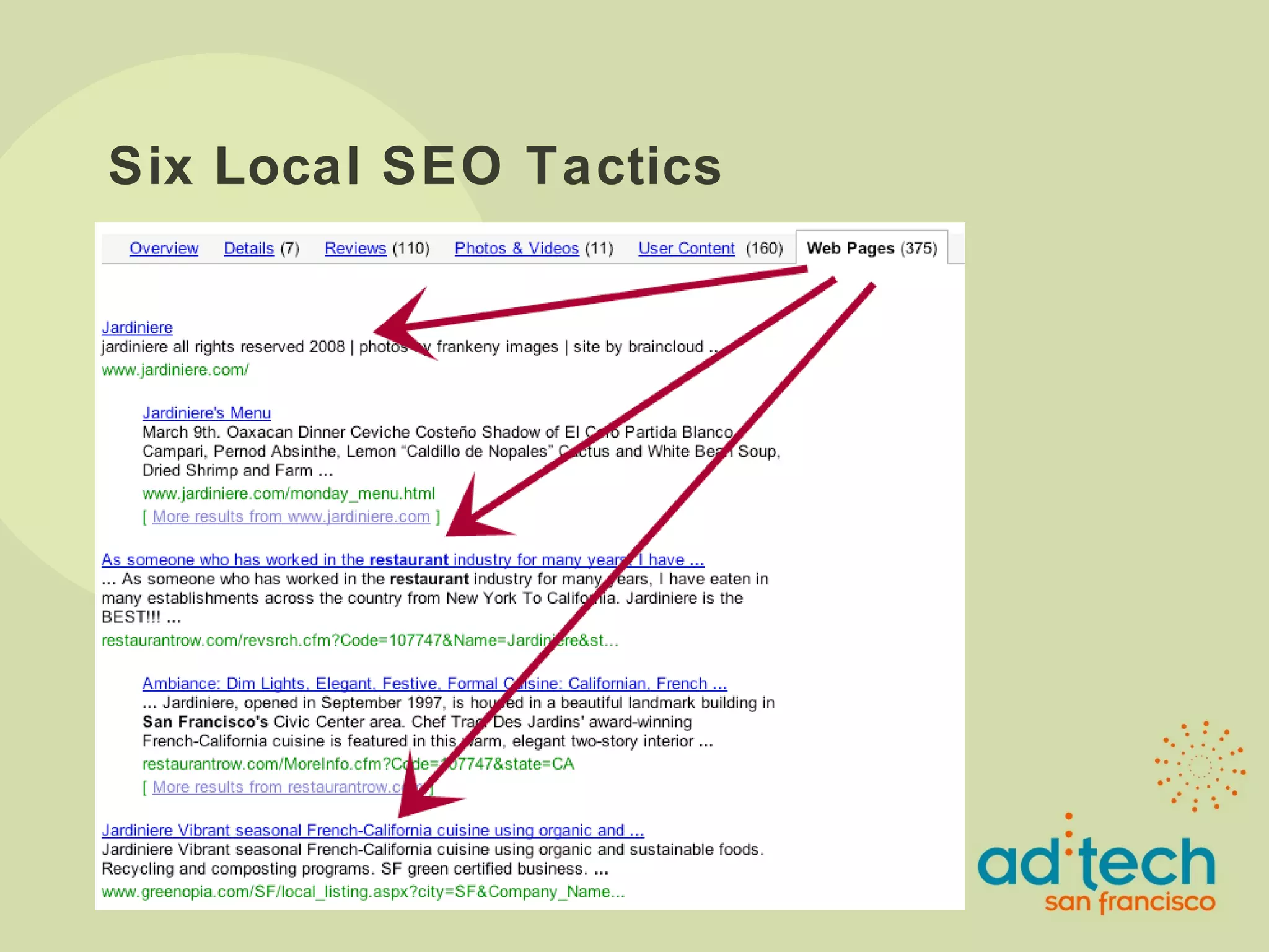 Six Local SEO Tactics 