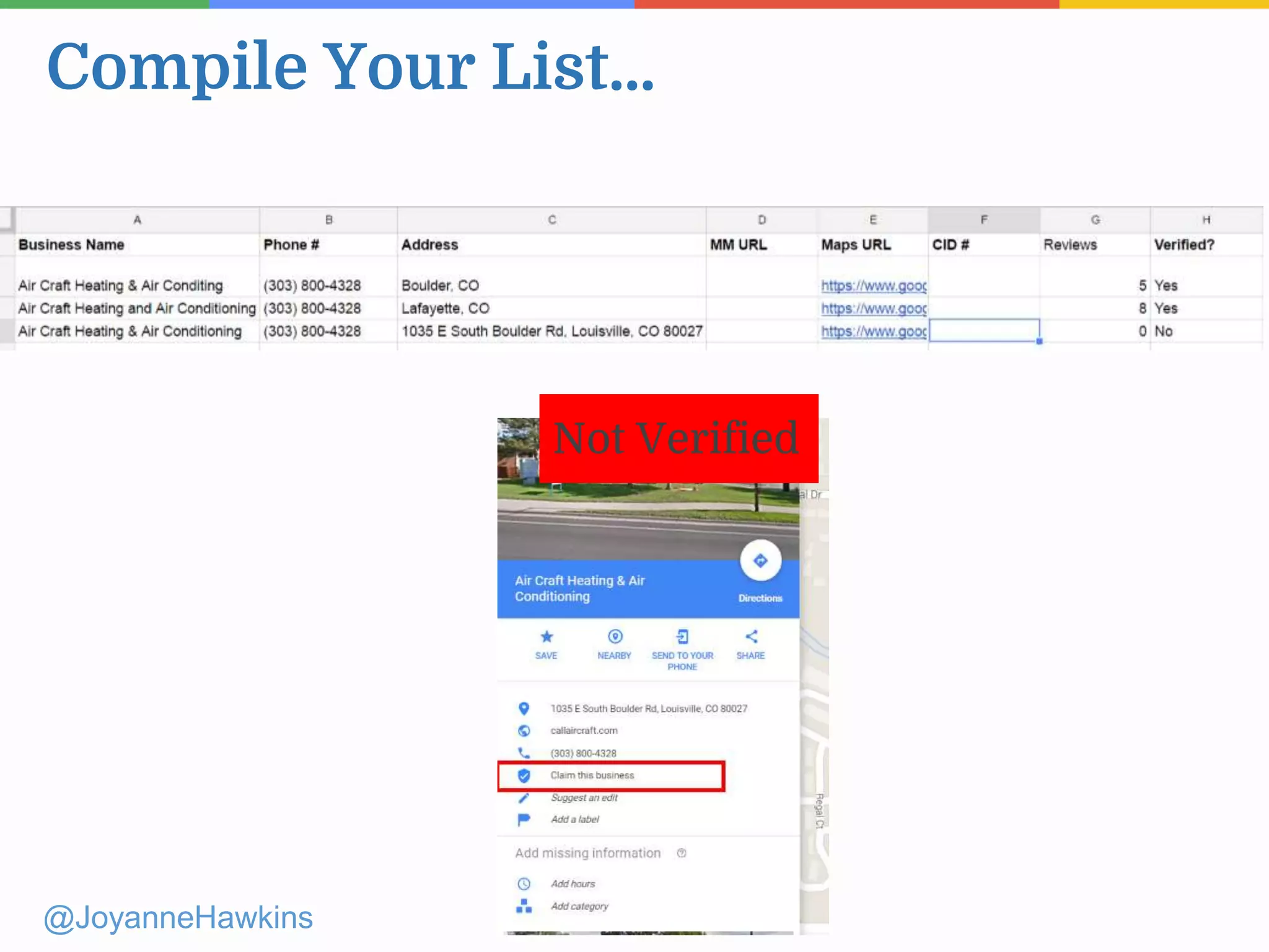 Compile Your List...
@JoyanneHawkins
Not Verified
 