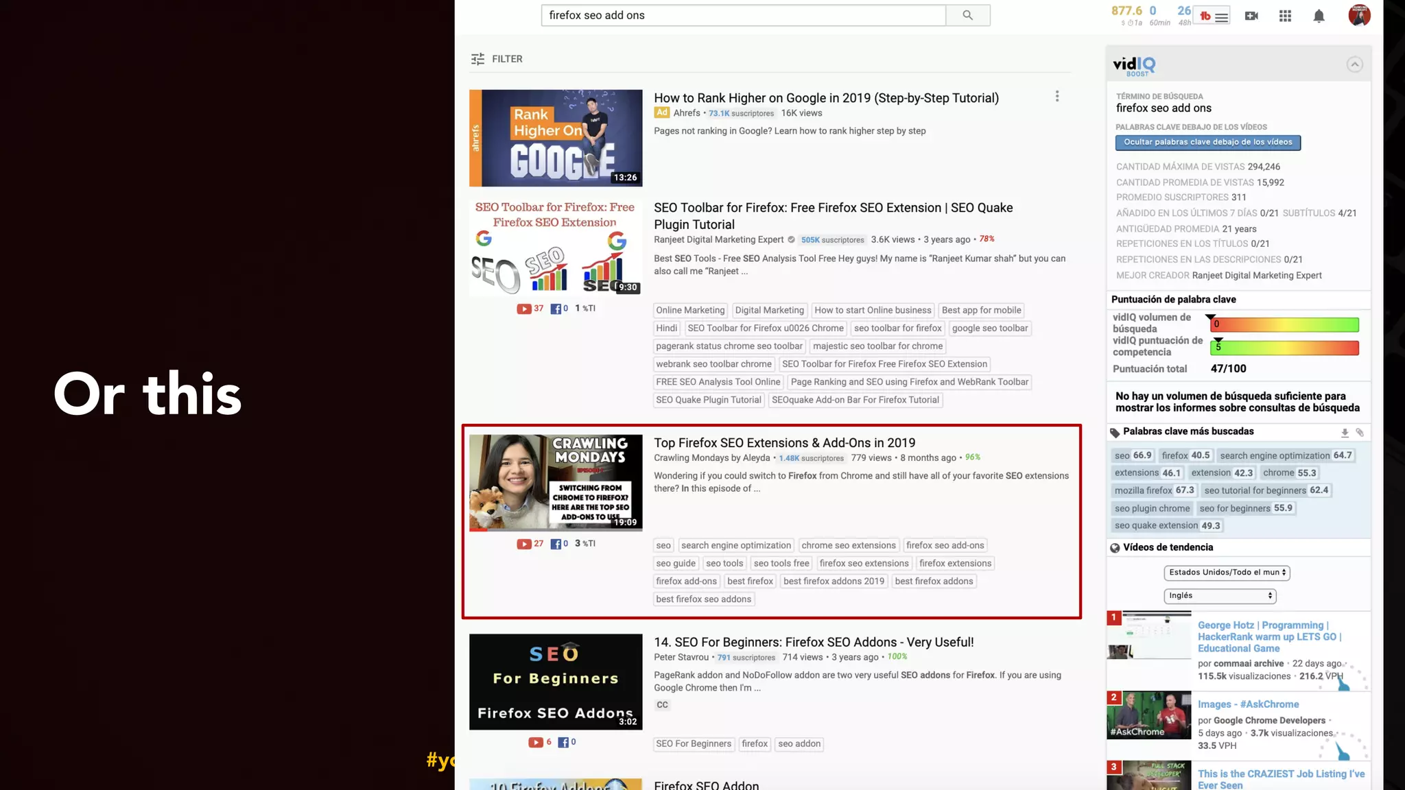 #youtubeseo at #smxadvanced by @aleyda from @orainti
Or this
 