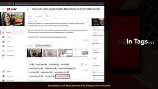 #youtubeseo at #smxadvanced by @aleyda from @orainti
In Tags…
 