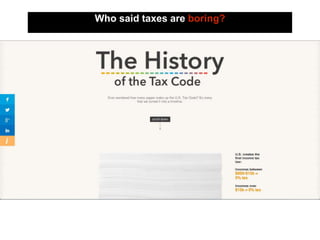 Who said taxes are boring?
 