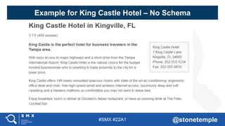 #SMX #22A1 @stonetemple
Example for King Castle Hotel – No Schema
 