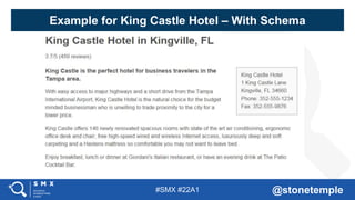 #SMX #22A1 @stonetemple
Example for King Castle Hotel – With Schema
 