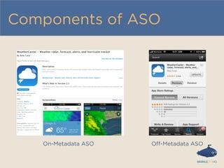 Components of ASO
On-Metadata ASO Oﬀ-Metadata ASO
 