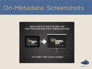 On-Metadata: Screenshots
 