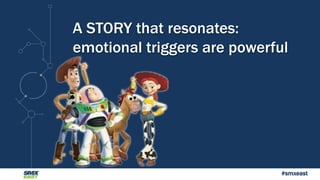 A STORY that resonates: 
emotional triggers are powerful 
#smxeast 
 
