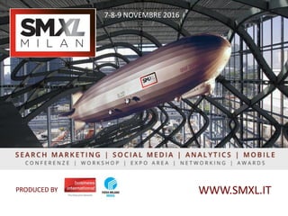 SMXL MILAN 2016 Riccardo Mares
Search Engine Manager
7-8-9 NOVEMBRE 2016
1
 