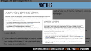 #contentcuration AT #smxmuenchen by @aleyda from @woorank
not this
 