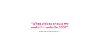 Video for SEO, CRO, CRM and Other Acronyms