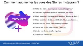 Comment augmenter les vues des Stories Instagram ?
✔️ Publier des stories tous les jours, plusieurs fois par jour
✔️ Cherc...