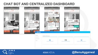 #SMX #21A @BenuAggarwal
CHAT BOT AND CENTRALIZED DASHBOARD
 