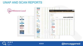 #SMX @benuaggarwal
UNAP AND SCAN REPORTS
Milestone Local
 