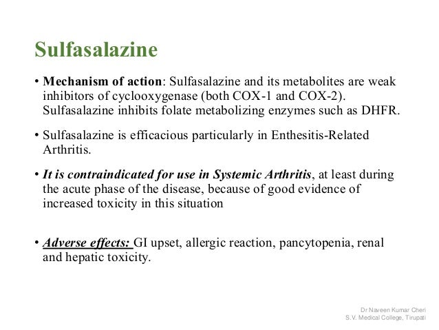 Sulfasalazine Juvenile Rheumatoid Arthritis