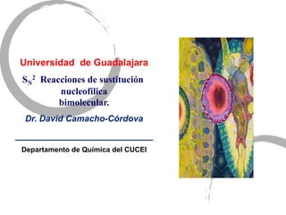Universidad de Guadalajara
SN
2 Reacciones de sustitución
nucleofílica
bimolecular.
Dr. David Camacho-Córdova
__________________________
Departamento de Química del CUCEI
 