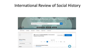 International Review of Social History
 