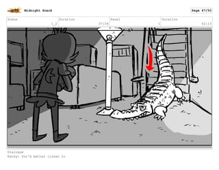 Scene
11
Duration
04:18
Panel
2
Duration
02:09
Midnight Snack Page 48/55
 