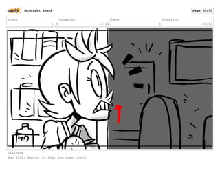 Scene
13
Duration
05:00
Panel
1
Duration
05:00
Dialogue
Kathy: Go back upstairs!
Midnight Snack Page 51/55
 