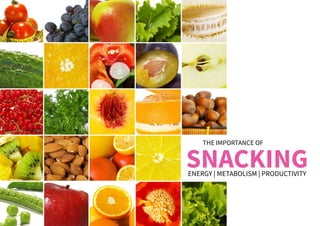 SNACKING
THE IMPORTANCE OF
ENERGY | METABOLISM | PRODUCTIVITY
 