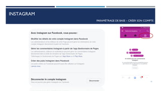INSTAGRAM
PARAMÈTRAGE DE BASE – CRÉER SON COMPTE
32
 