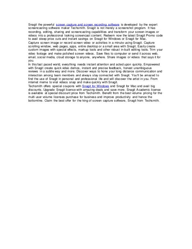 techsmith snagit coupon code techsmith snagit coupon code