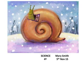 SCIENCE Mary Smith
4º 5th Nov 15
 