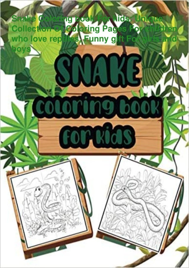 Download Pdf Snake Coloring Book For Kids Unique Collection Of Coloring Pag