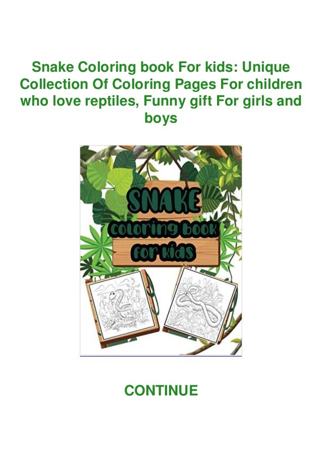 Download Pdf Snake Coloring Book For Kids Unique Collection Of Coloring Pag