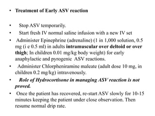 Snake bite - ASV Protocols and Management - Antisnake Venom | PPTX