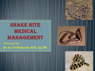 Presented by:
Dr. dr. Tri Maharani, M.Si., Sp. EM
 