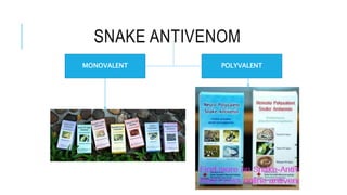 SNAKE ANTIVENOM
MONOVALENT POLYVALENT
 