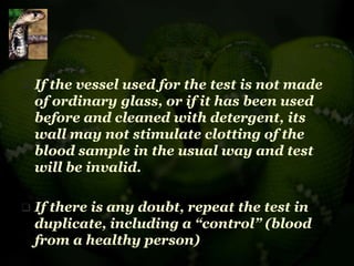 Snake Comb Test Snake bite and its management- Mayank Kumar Dubey (Forensic/DNA Expert ...
