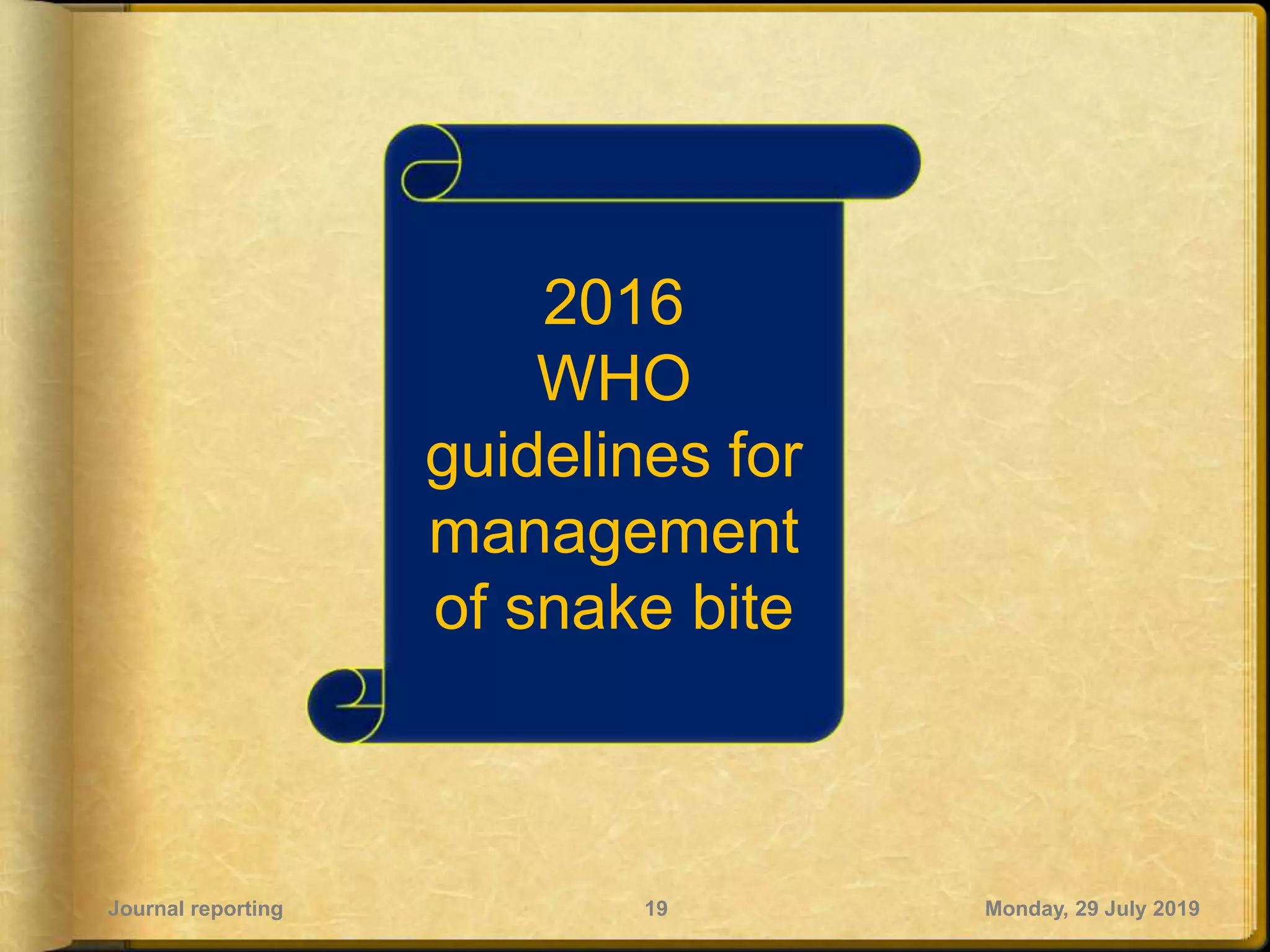Snake bite management | PPTX