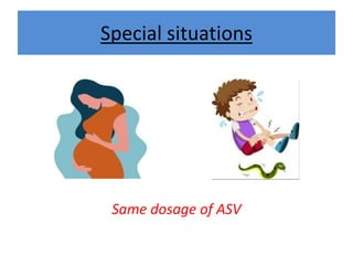 Special situations
Same dosage of ASV
 