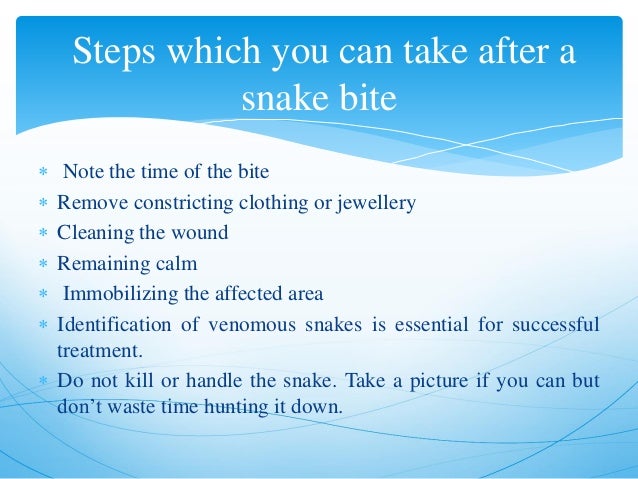 How to treat snake bite person