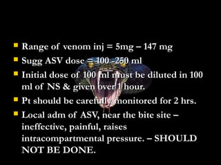 Asv Inj Snake bite and its management | PPT