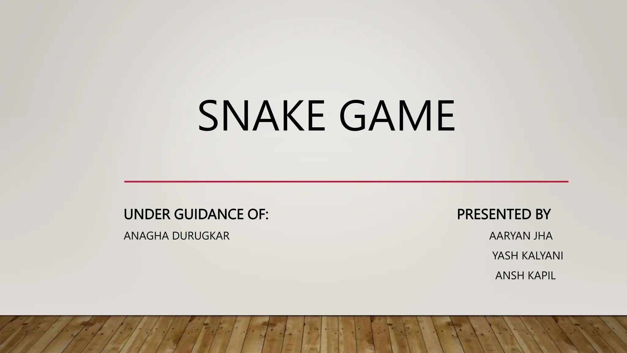 Snake Game using computer graphics in c and c++ | PPTX