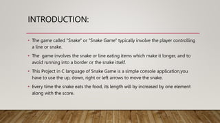Snake Game using computer graphics in c and c++ | PPTX