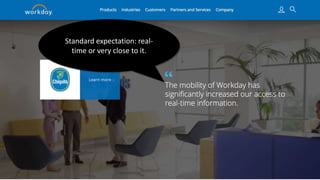 Standard expectation: real-
time or very close to it.
 