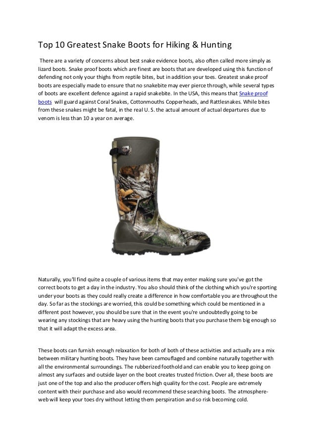 Picking the Right Pair of Snake Proof Hiking Boots