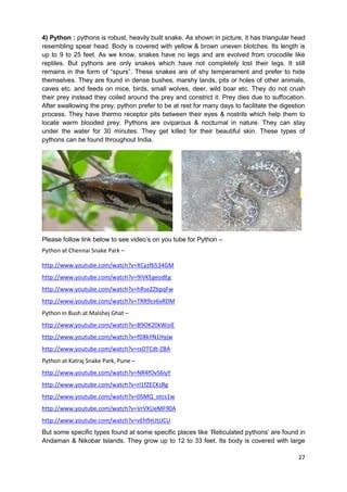 Python Nostrols Snakes Myths & Facts in English by Santosh Takale(R5) | PDF