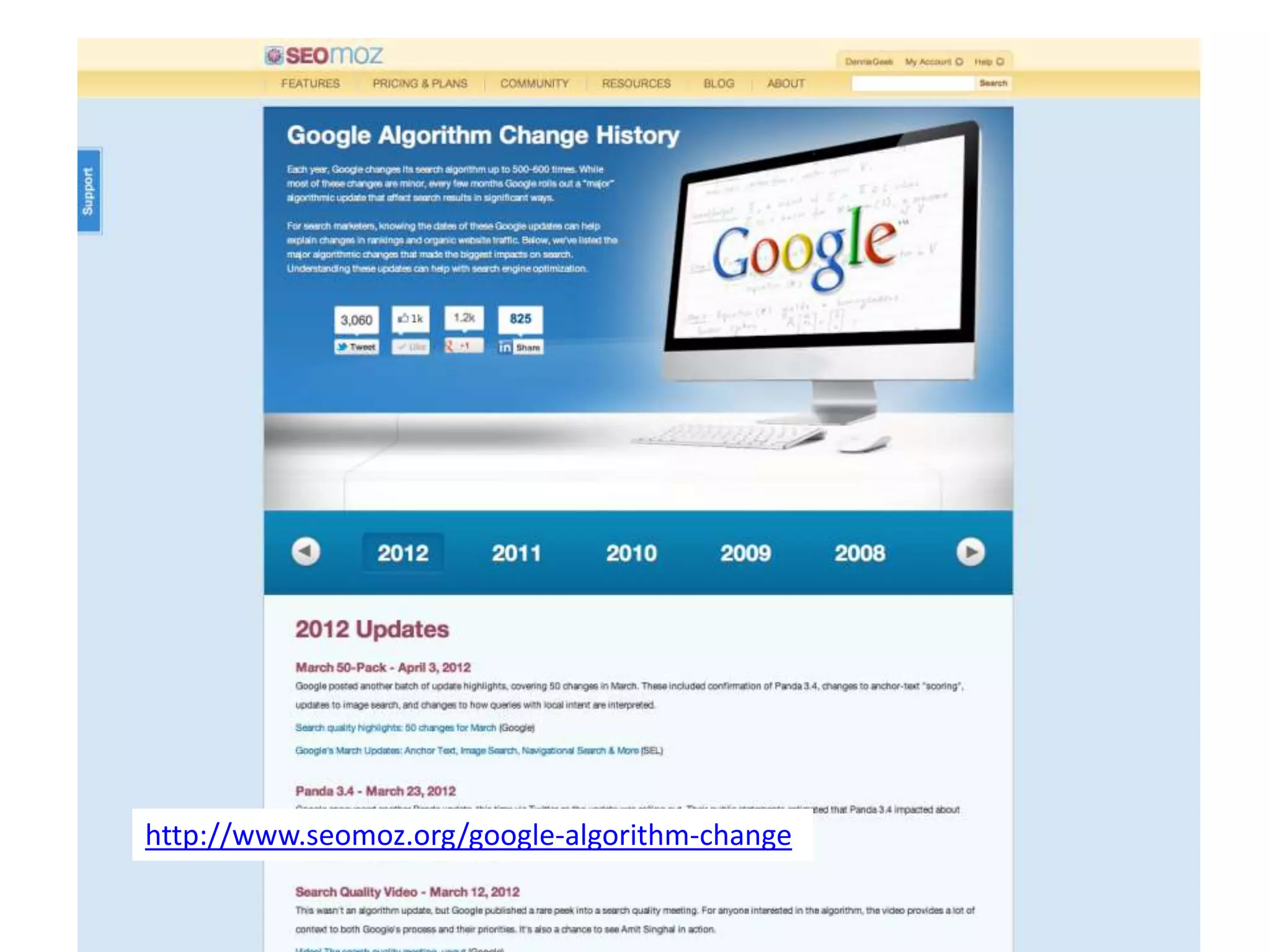 http://www.seomoz.org/google-algorithm-change
 