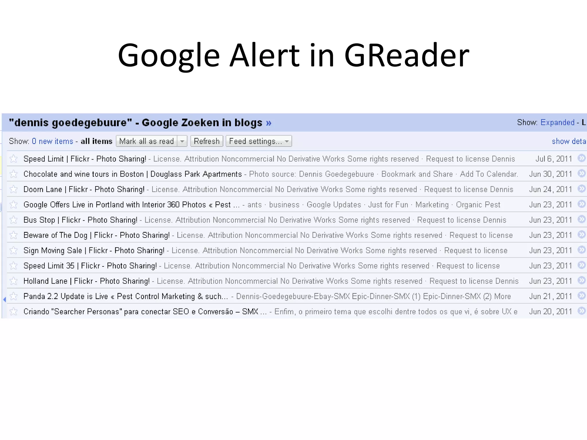 Google Alert in GReader
 
