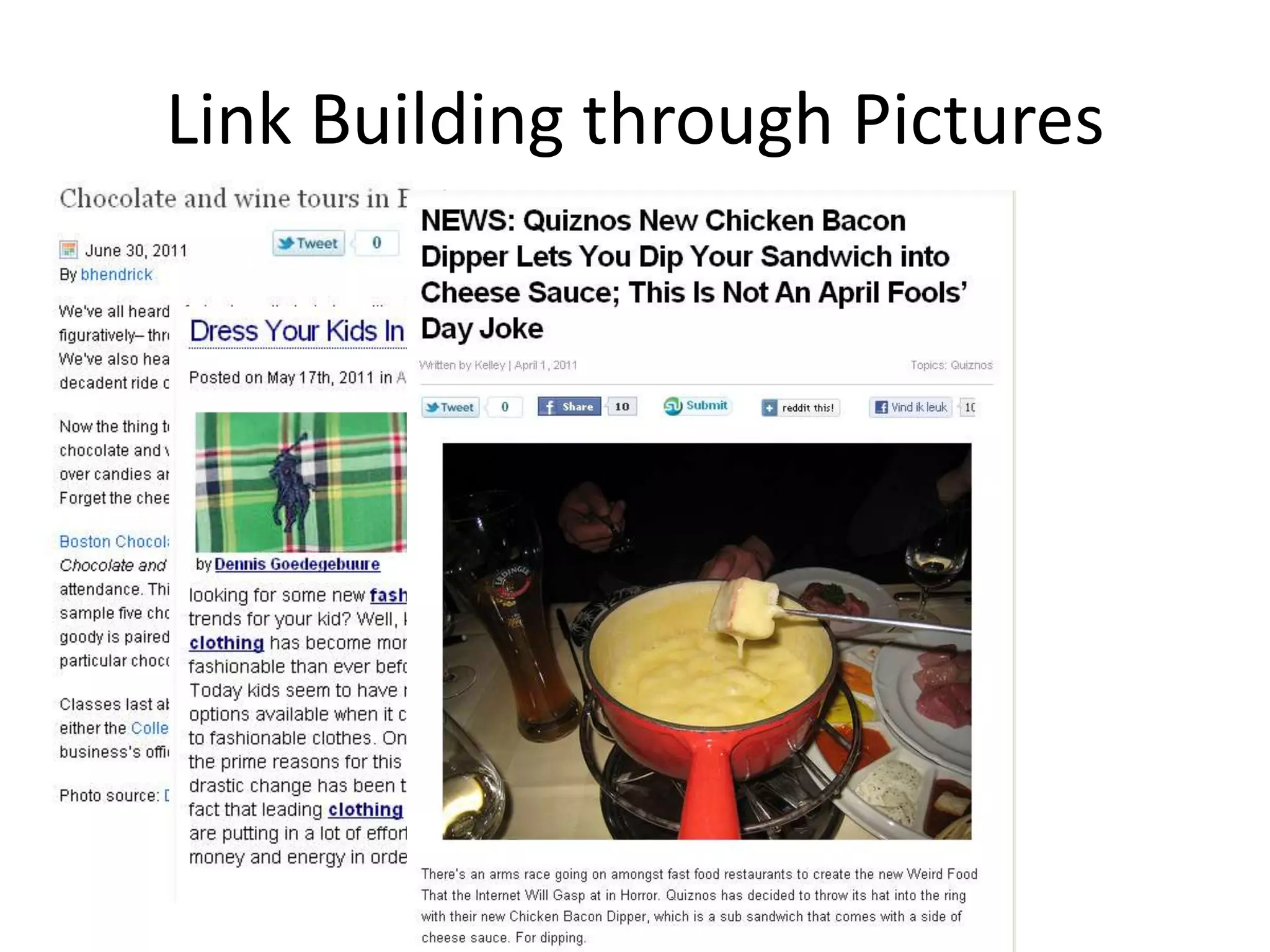 Link Building through Pictures
 