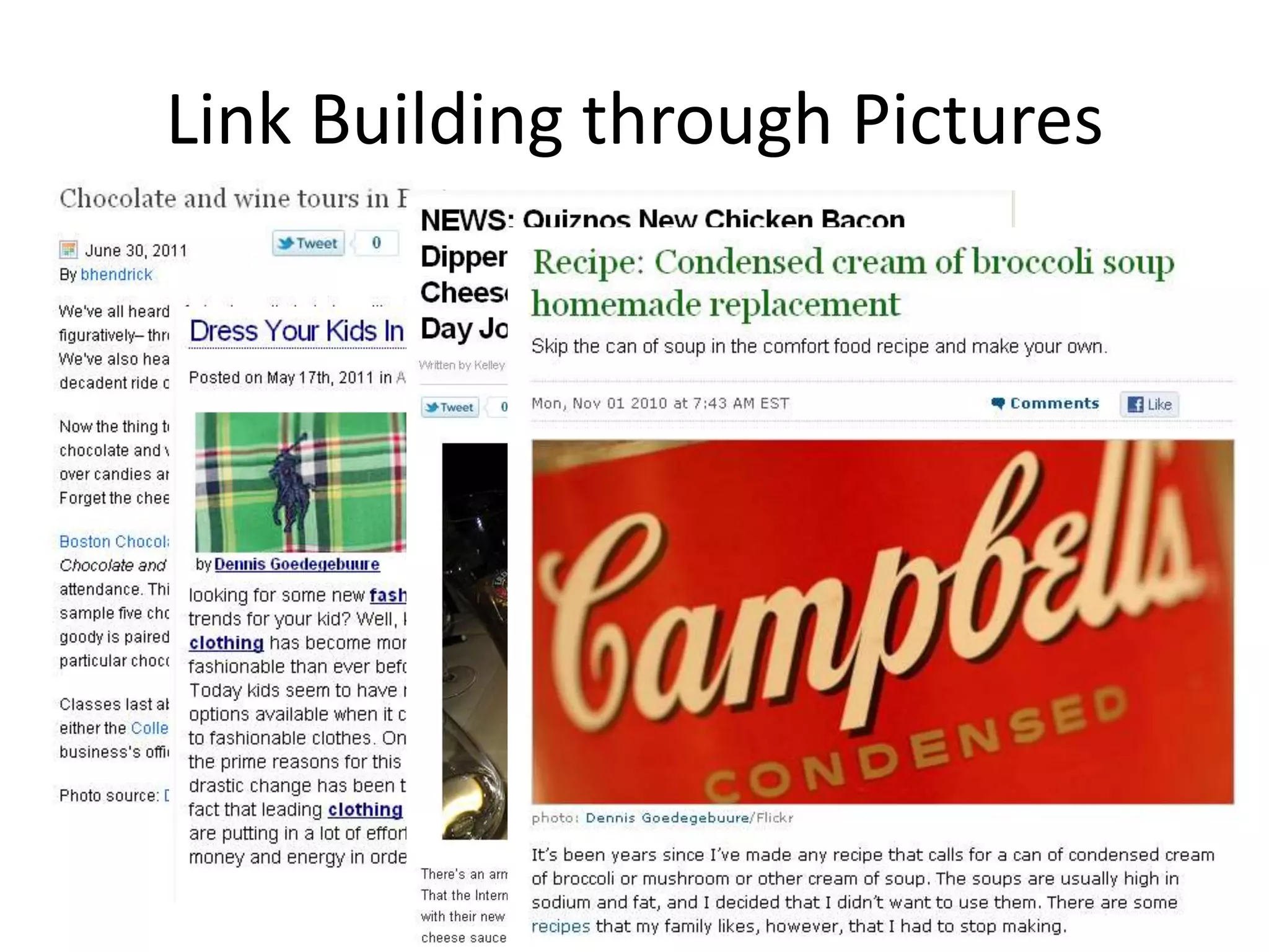 Link Building through Pictures
 
