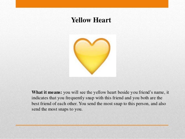 Yellow heart snapchat