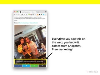 Everytime you see this on
the web, you know it
comes from Snapchat. 
Free marketing!
 