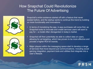 Selected Brands’ Snapchat Score, June 2014
(Snaps sent And Received)
0
10
20
30
40
50
60
70
80Thousands
 